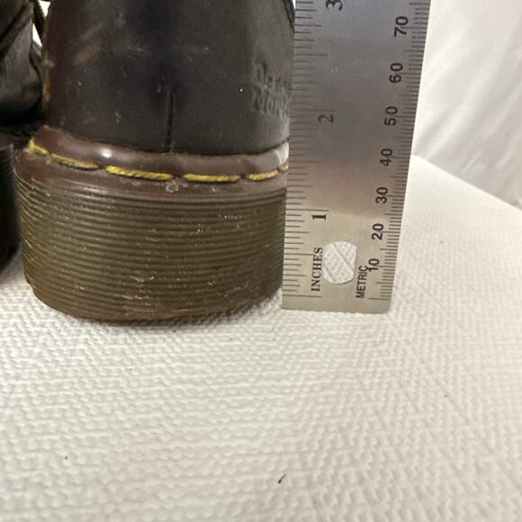Dr Martens Boots Vintage Womens Size 6 US Made in England 4 UK Brown Y2K Grunge - Picture 7 of 15